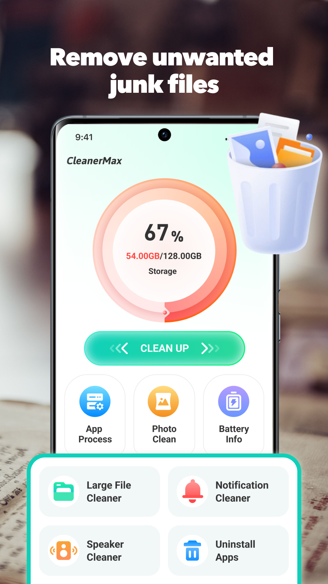 CleanerMax cleanup dashboard